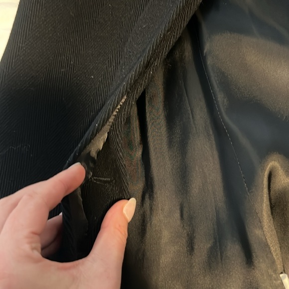 Emporio Armani floor length fitted black wool coat size 40 EUR, US 6 - Picture 12 of 14